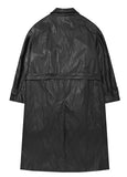 アジョバイアジョ(AJOBYAJO) Vegan Leather Oversized Coat [Black]