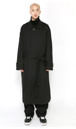 アジョバイアジョ(AJOBYAJO) Washed Cotton Oversized Coat [Black]