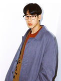 アジョバイアジョ(AJOBYAJO) Washed Cotton Oversized Coat [Purple]