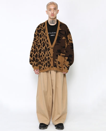アジョバイアジョ(AJOBYAJO)  Leopard Camouflage Cardigan [Camel]