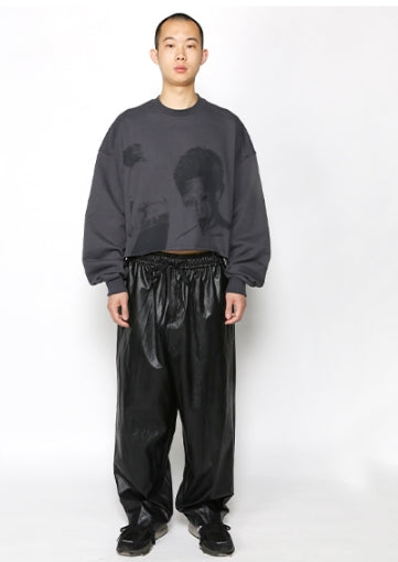 アジョバイアジョ(AJOBYAJO)  Vegan Leather Oversized Pants [Black]