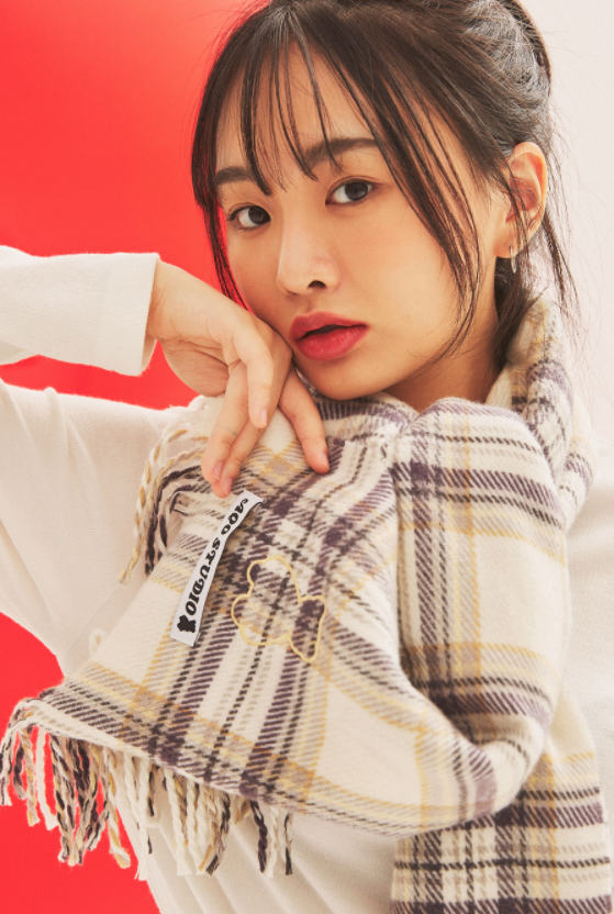 AQO_studiospace(アコスタジオスペース)  AQO CHECK MUFFLER IVORY