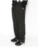 アジョバイアジョ(AJOBYAJO)  Check Oversized Trousers [Black Check]