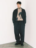 アジョバイアジョ(AJOBYAJO)  Check Oversized Trousers [Black Check]