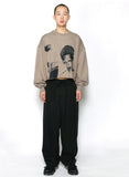 アジョバイアジョ(AJOBYAJO)  Plain Oversized Trousers [Black]