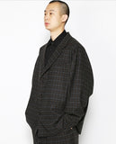 アジョバイアジョ(AJOBYAJO) Check Batwing Oversized Blazer [Black Check]