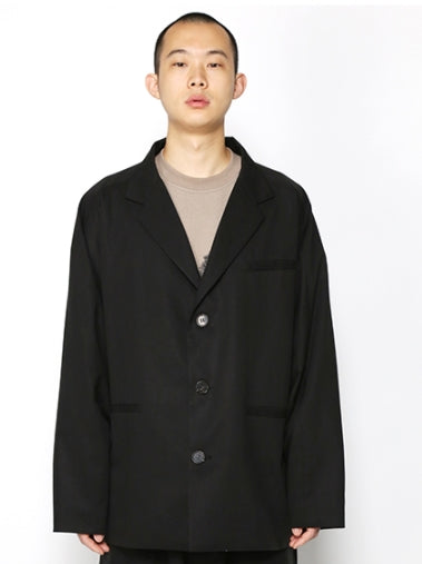 アジョバイアジョ(AJOBYAJO) Plain Batwing Oversized Blazer [Black]