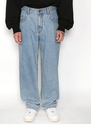 アジョバイアジョ(AJOBYAJO)  Washed Baggy Jeans [Blue]