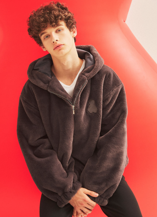 AQO_studiospace(アコスタジオスペース)   AQO BEAR FUR JACKET CHARCOAL