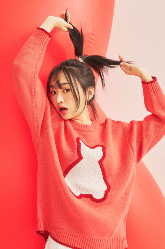 AQO_studiospace(アコスタジオスペース)    AQO BEAR LOGO KNIT RED