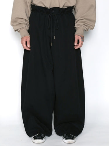 アジョバイアジョ(AJOBYAJO)  Oversized Cotton Nylon Pants [Black]