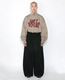 アジョバイアジョ(AJOBYAJO)  Oversized Cotton Nylon Pants [Black]