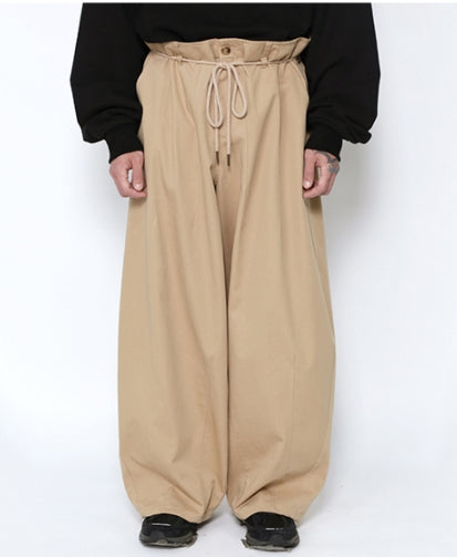 アジョバイアジョ(AJOBYAJO)  Oversized Cotton Nylon Pants [Beige]