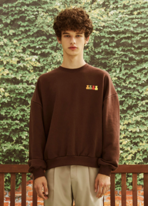 AQO_studiospace(アコスタジオスペース)   AQO RAINBOW BEAR SWEATSHIRTS BROWN