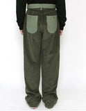 アジョバイアジョ(AJOBYAJO)  Tri Mixed Corduroy Pants [Khaki]