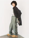 アジョバイアジョ(AJOBYAJO)  Tri Mixed Corduroy Pants [Khaki]