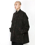 アジョバイアジョ(AJOBYAJO) Oversized Camouflage Shirt [Black]
