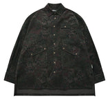 アジョバイアジョ(AJOBYAJO) Oversized Camouflage Shirt [Black]