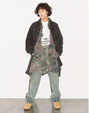アジョバイアジョ(AJOBYAJO) Oversized Camouflage Shirt [Black]