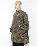 アジョバイアジョ(AJOBYAJO) Oversized Camouflage Shirt [Burgundy]