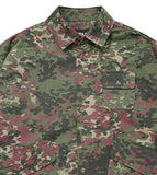 アジョバイアジョ(AJOBYAJO) Oversized Camouflage Shirt [Burgundy]