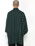 アジョバイアジョ(AJOBYAJO) Oversized Buffalo Check Mixed Shirt [Green]