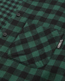 アジョバイアジョ(AJOBYAJO) Oversized Buffalo Check Mixed Shirt [Green]
