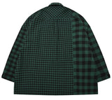 アジョバイアジョ(AJOBYAJO) Oversized Buffalo Check Mixed Shirt [Green]