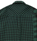 アジョバイアジョ(AJOBYAJO) Oversized Buffalo Check Mixed Shirt [Green]