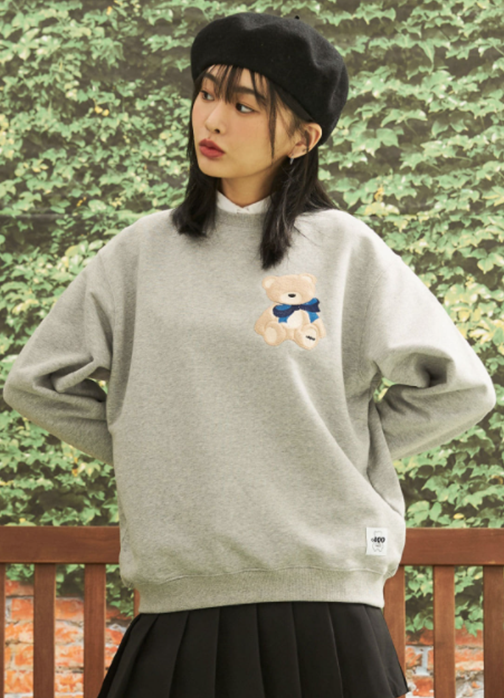 AQO_studiospace(アコスタジオスペース)    AQO OG BEAR SWEATSHIRTS GRAY
