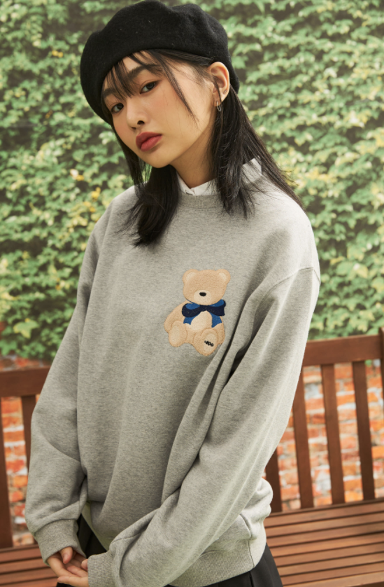 AQO_studiospace(アコスタジオスペース)    AQO OG BEAR SWEATSHIRTS GRAY