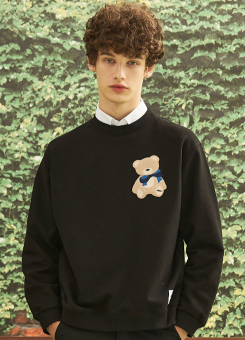 AQO_studiospace(アコスタジオスペース)    AQO OG BEAR SWEATSHIRTS BLACK