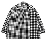 アジョバイアジョ(AJOBYAJO) Oversized Buffalo Check Mixed Shirt [White]