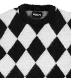 アジョバイアジョ(AJOBYAJO) Harlequin Check Oversized Sweater [Black]