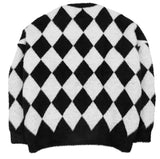 アジョバイアジョ(AJOBYAJO) Harlequin Check Oversized Sweater [Black]