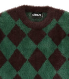 アジョバイアジョ(AJOBYAJO) Harlequin Check Oversized Sweater [Green]