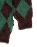 アジョバイアジョ(AJOBYAJO) Harlequin Check Oversized Sweater [Green]