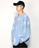 アジョバイアジョ(AJOBYAJO) Dove Oversized Sweater [Sky Blue]