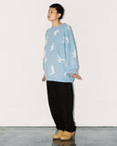 アジョバイアジョ(AJOBYAJO) Dove Oversized Sweater [Sky Blue]