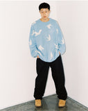 アジョバイアジョ(AJOBYAJO) Dove Oversized Sweater [Sky Blue]