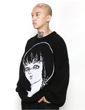 アジョバイアジョ(AJOBYAJO) "Maing" Girl Oversized Wool Knit Sweater [Black]