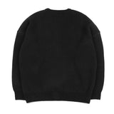 アジョバイアジョ(AJOBYAJO) "Maing" Girl Oversized Wool Knit Sweater [Black]