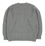 アジョバイアジョ(AJOBYAJO) "Maing" Girl Oversized Wool Knit Sweater [Melange Grey]