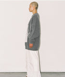 アジョバイアジョ(AJOBYAJO) "Maing" Girl Oversized Wool Knit Sweater [Melange Grey]