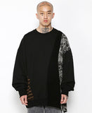 アジョバイアジョ(AJOBYAJO)   Mixed Fabrics Sweatshirt [Black]