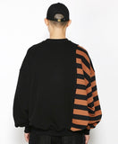 アジョバイアジョ(AJOBYAJO)   Twofold Stripe Sweatshirt [Black]