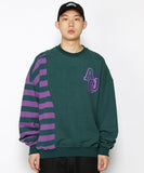 アジョバイアジョ(AJOBYAJO)   Twofold Stripe Sweatshirt [Green]