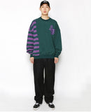 アジョバイアジョ(AJOBYAJO)   Twofold Stripe Sweatshirt [Green]