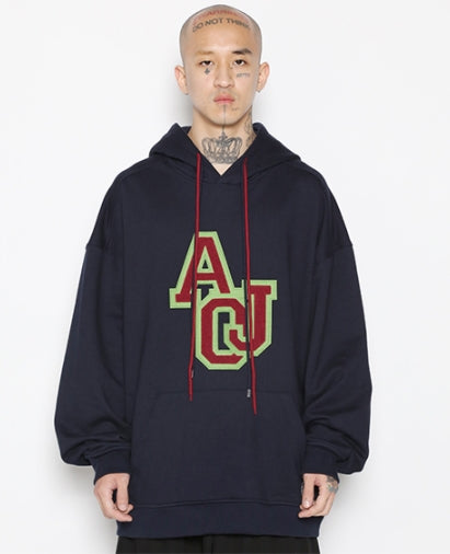 アジョバイアジョ(AJOBYAJO)   Boucle Embroidered Hoodie [Navy]