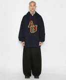 アジョバイアジョ(AJOBYAJO)   Boucle Embroidered Hoodie [Navy]